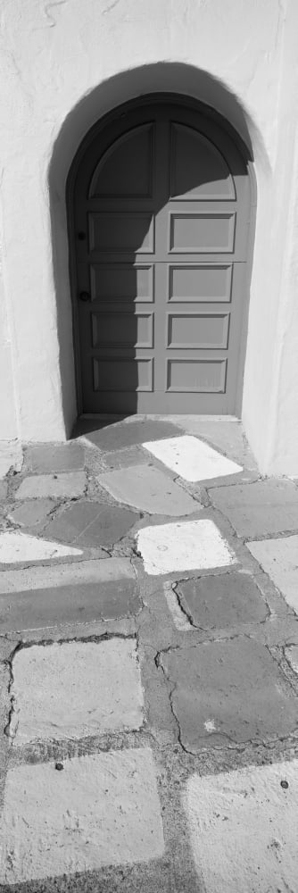 Multi-colored tiles in front of a door Balboa Park San Diego California USA Canvas Art - Panoramic Images (6 x 18)