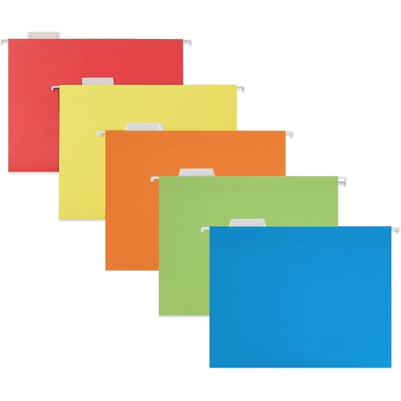 Multi-colors, Letter Size Folders 25 pack