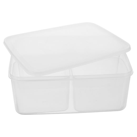 WRITWAA PP Multi-Compartment Crisper Storage Container Simple Structure Transparent Food Storage Box for Refrigerator Use Flavor Prevention Home Users