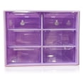 thumbnail image 1 of Multi compartment storage box Multifunctional plastic desktop storage box Mini art storage Jewelry Home office visible drawer - purple, 1 of 5