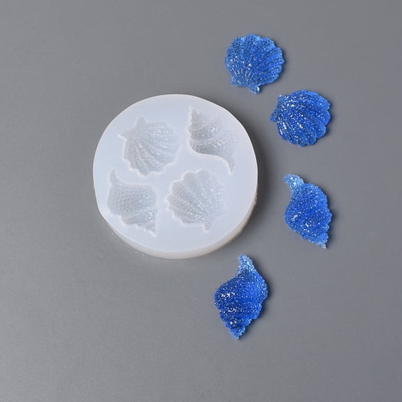 Multi-faceted Shell Conch Mirror Epoxy Silicone Abrasive Simulation Shell Crafts Decoration Mold Chocolate Cake Baking Tool 1PC