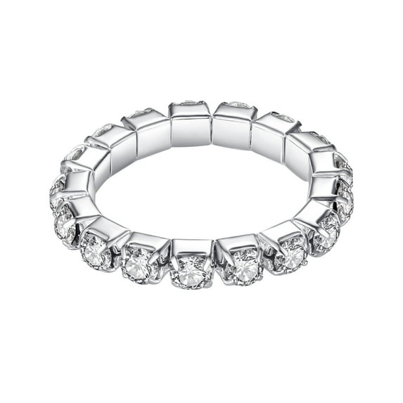 Multi-finger Elastic Ring Diamond Ring Mixed With Automatic Adjustment Elastic Ring