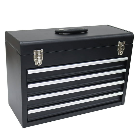 Multi-function 4 Drawers Tool Box Portable 4 Drawers Tool Box Storage Cabinet Tool Storage Box Black