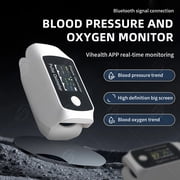 Multi-function Bluetooth Fingertip Tester, Tracks SpO2, Pulse Rate & Blood Pressure with APP Data Logging, For Sports & Aviation Recreational Use Only, NOT A MEDICAL DEVICE