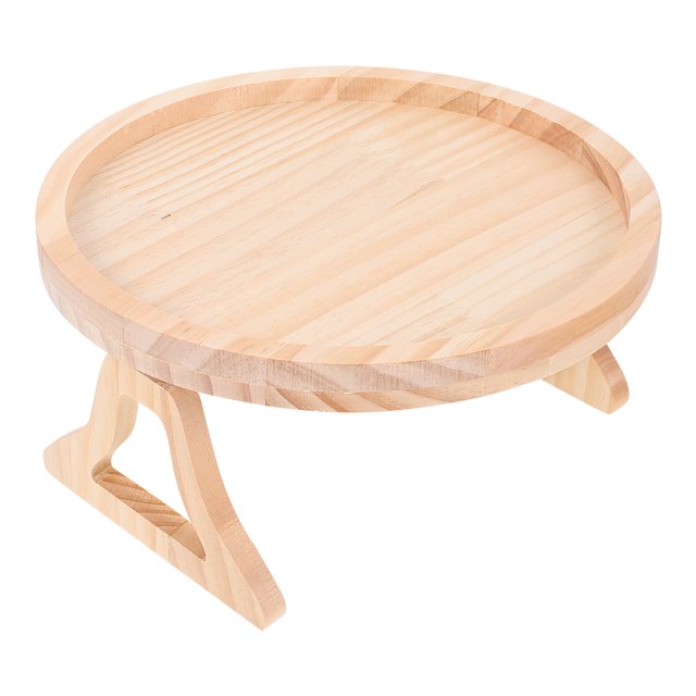 Multifunction Couch Table Round Shaped Serving Table Folding Bed