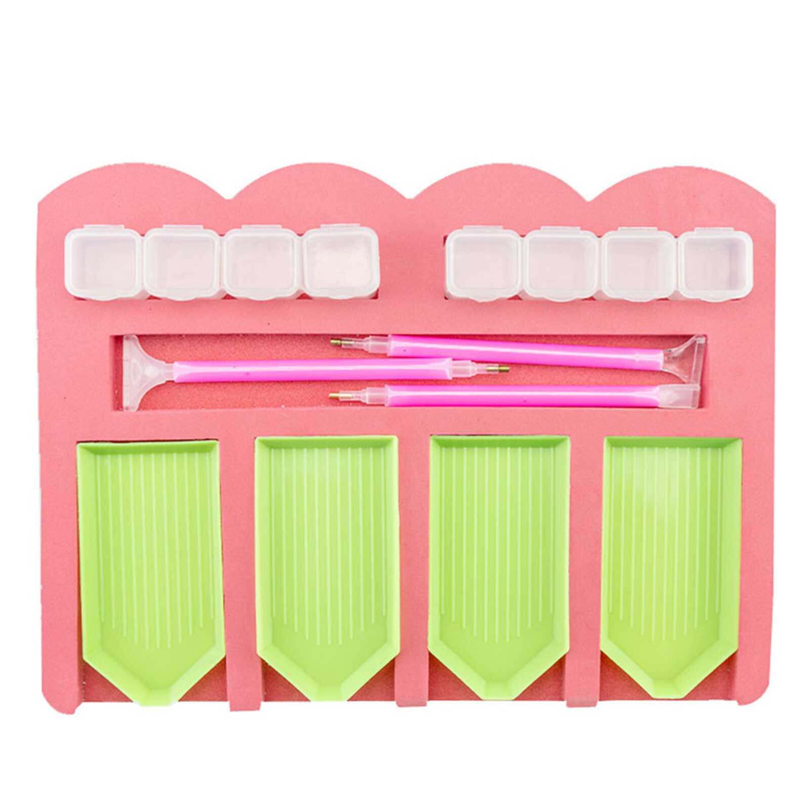 Milisten Raccoglitore Per Diamanti 5D - Aspirapolvere Portatile Per Perline E Detriti, Organizer Da Tavolo Per Pitture Diamond Painting, Strumento Di Pulizia (Rosa)