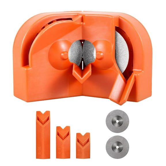 Multi-function Drill Bit Sharpener with 4 Diamond Wheels, Portable Grinding Tool Attachment for Electric Drills, Works with HSS Metal Masonry & Carbide Bits 5/64"-5/8"