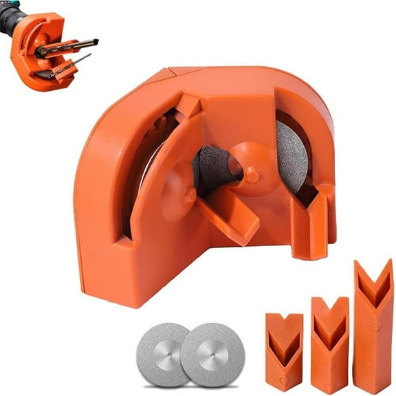 Multi-function Drill Bit Sharpener, Compact Portable Precision Powered by Electric Drills Sharpening Tool with 4 Wheels Grinder for Grinding/Sharpening Twist Drills, Impact Drill Bits, Mills