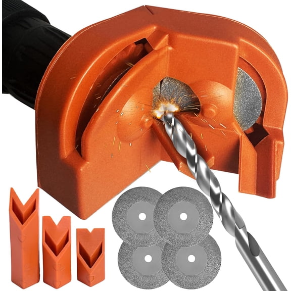 Multi-function Drill Bit Sharpener,Portable Drill Bit Sharpener,Multipurpose Drill Bit Grinding Sharpener with 4 Grinding Wheels for All Bits(5/64''- 5/8''),Afilador De Brocas,Knife Sharpener Tool