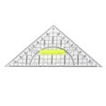 thumbnail image 1 of Multi-function Durable Measuring Drawing Tools Drafting Tools Plastic Transparent Angle Protractor Triangle Ruler Scale Ruler Set Square 01-L, 1 of 8