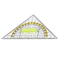 thumbnail image 1 of Multi-function Durable Measuring Drawing Tools Drafting Tools Plastic Transparent Angle Protractor Triangle Ruler Scale Ruler Set Square 01-S, 1 of 8