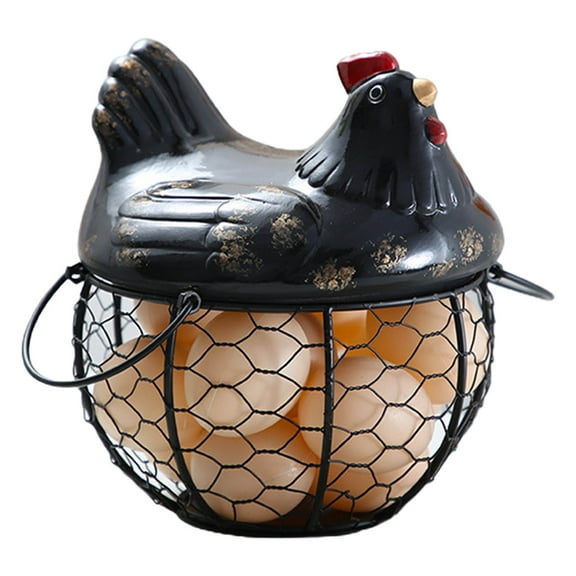 Multi-function Egg Basket Decorative Container Kitchen Supplies Farm Style Gift