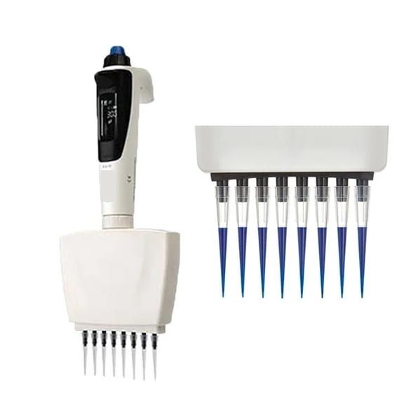 Multi-function Electric Eight-channel Pipette 0.5-10ul/10-100ul/30-300ul Electric Pipette Lab Pipettor ,High Precision
