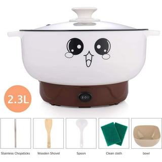  Mini Cooker, Electric Cooking Pot 1.5L Coated Anti Scald Handle  Clear Lid Multifunction Electric Cooker for Home Dormitory (Purple Double  Layer): Home & Kitchen