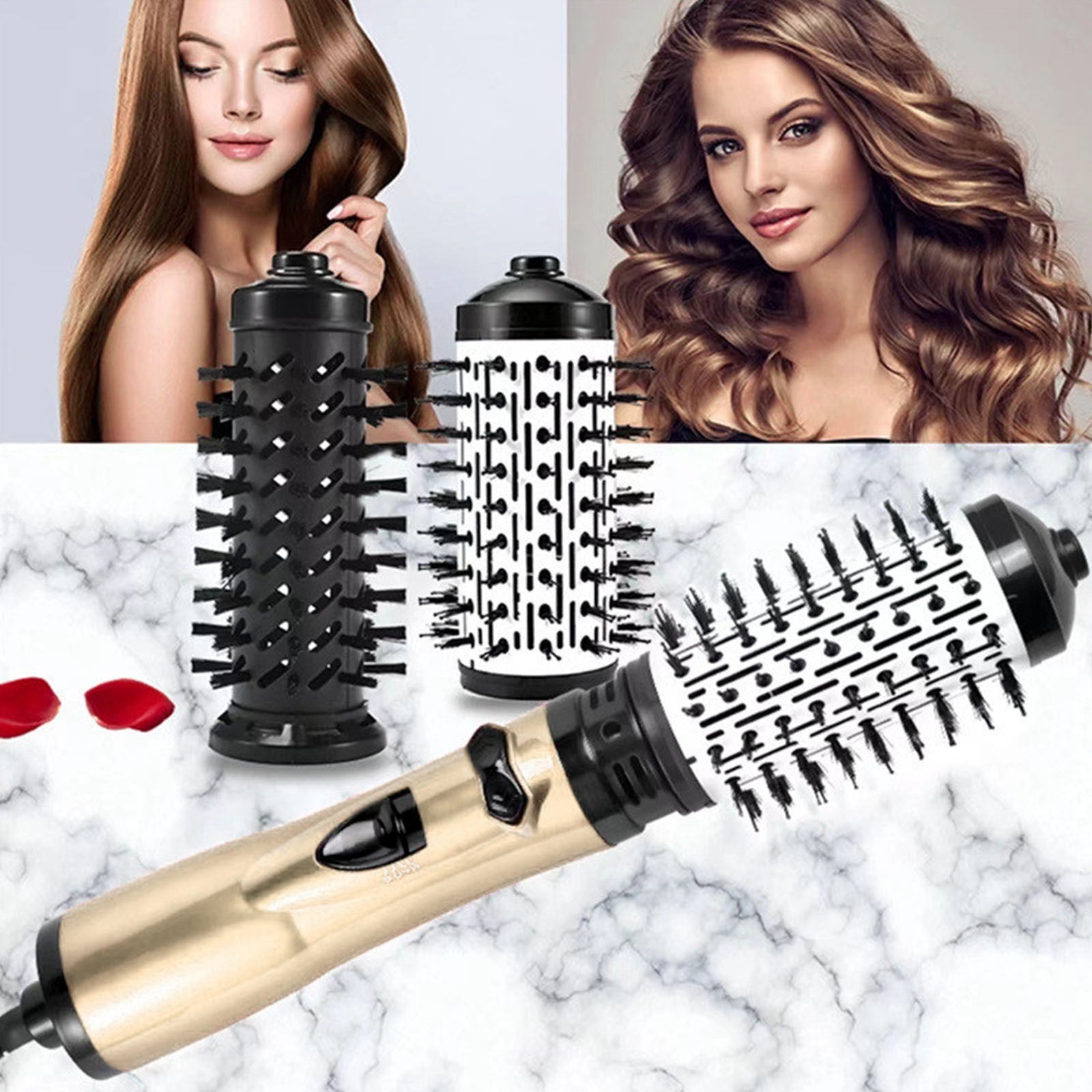 Multi function Hair Dryer 3 in 1 Hot Wind Styler And Rotating Hair Dryer For Dry Hair Curl Hair Straighten Hair Negative Ionic Brush Volumizer With