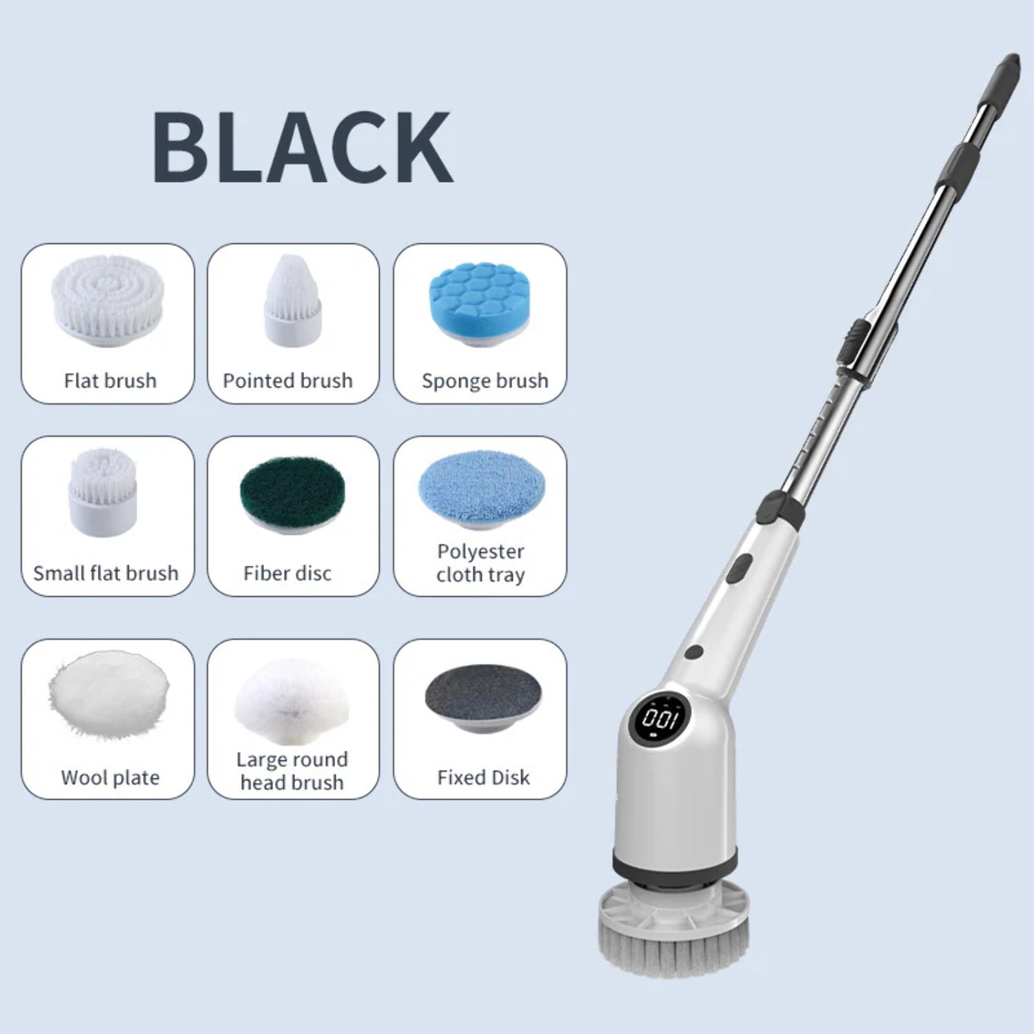Multi-function Handheld Wireless LCD Digital Display Electric Cleaning ...