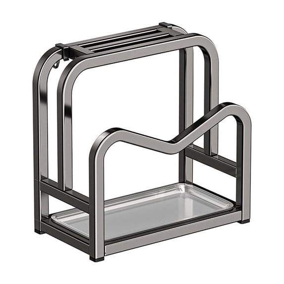 Multi-function Kitchen Utensil Board Holder,Easy Clean Countertop Kitchen Organizer Knives Chopping Board Lid Combined Storage Stand