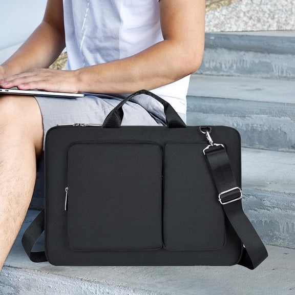 Multi-function Laptop Bag, Lightweight Notebook Carrier with Large Capacity, Versatile Computer Case for Accessories and Essentials, Casual Laptop Backpack for Travel and Daily Use (Black)