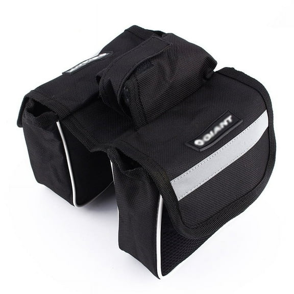 Multi-function Mountain Bike Double Side Bag Bicycle Front Saddle Frame Top Tube Package Outdoor Cycling Bicycle Accessories(Black)