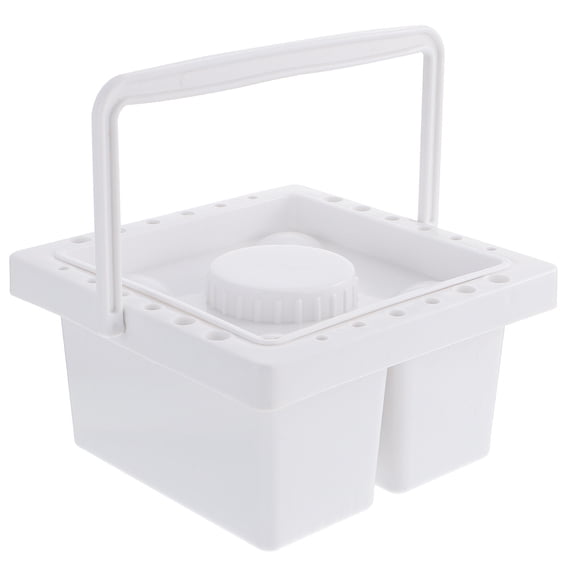 ifundom White Plastic Multi-functional Design Brush Washer for Artists Art Supplies 6.3×6.3×3.3in