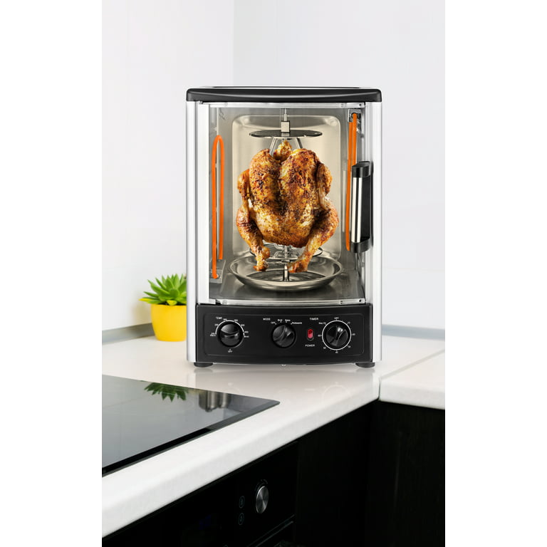 EXQST Multi-Function Rotisserie Oven, Multi-Function Roaster Multi Function  Countertop Oven Bake Roast Broil Slow Cook Rotisserie Kebab Gyro, Vertical