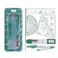 thumbnail image 1 of Multi-function Stationery Plastics Learning Measuring Tool Straightedge Trigonometry Protractor Drawing Ruler GREEN, 1 of 8
