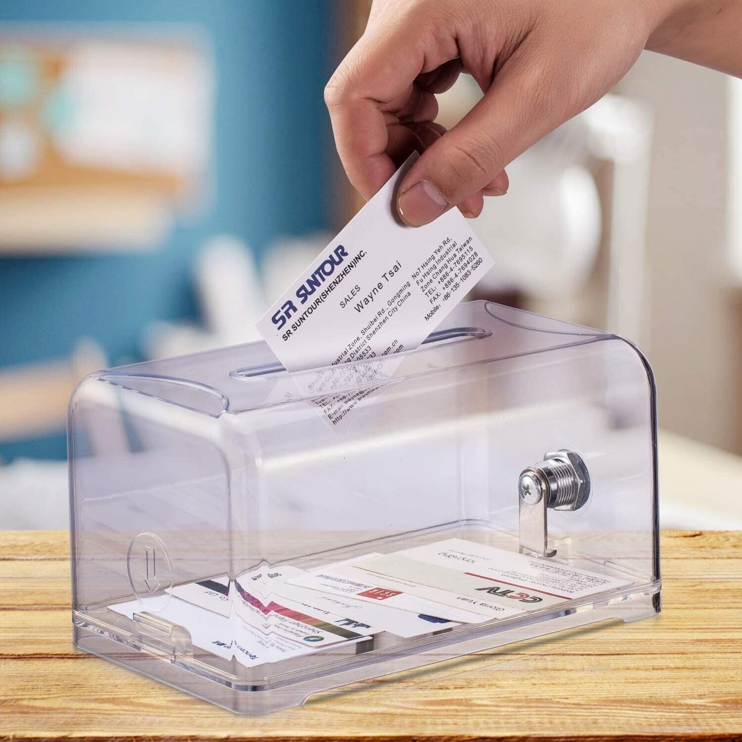 Multi-function Suggestion Box Ballot Box Cards Holder Polmart ...