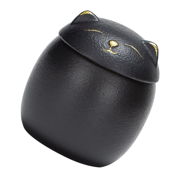 Multi-function Tea Container Kitten Design Storage Canister Ceramic Storage Jar