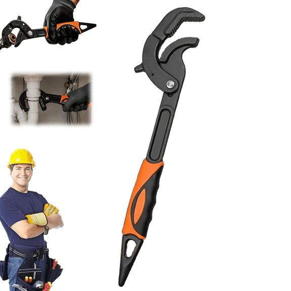 Multi-function Universal Wrench, Self Adjusting Spanner Quick Power Grip Pipe Wrench for Auto Repair and Home Maintenance