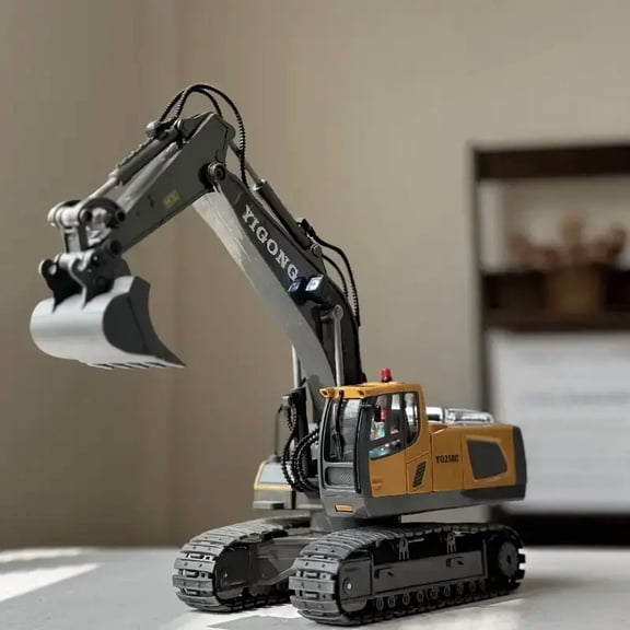 Multi-functional 1:20 scale RC alloy excavator, suitable for complex terrain, support USB charging, 2.4G wireless remote control, real and durable. remoto Rc Construction Vehicle Rc Construction