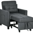 thumbnail image 1 of Multi-functional 31 Chair Bed, Gray. Adjustable , Pillow, Pockets For Everyday Comfort Convertible Bed , With Back, Pockets, Grey. Compact And Versatile, 1 of 5