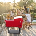 thumbnail image 1 of Multi-functional 80QT Red Cooler with Black Square Legs and Integrated Drainage Pipe for Incubator and Freezer Use, 1 of 12