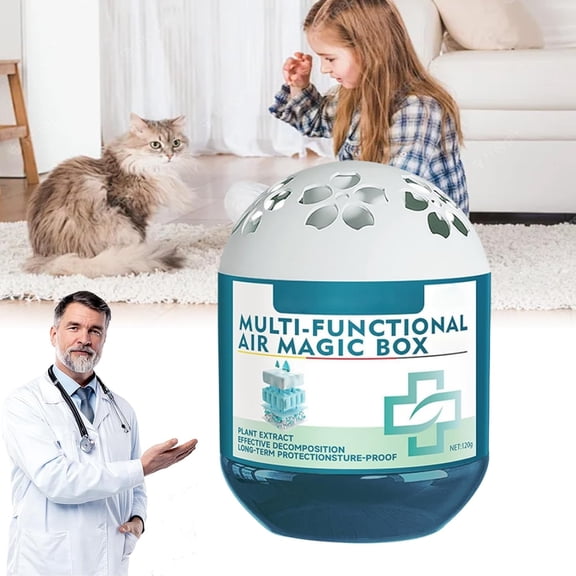Multi-functional Air Magic Box, No Electricity and Noise (1pcs) | Indoor Air Purification Dust Removal Magic Box, Household Air Freshener, Compact Size for Car, Office, Bedroom, Pet Areas