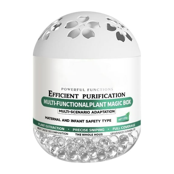 Multi-functional Air Magic Box, Indoor Air Purification Dust Removal Magic Box, 120g Long-Lasting Odor Eliminator, Automatic Dust Collection for Office, Bedroom, Pet Zones & Cars