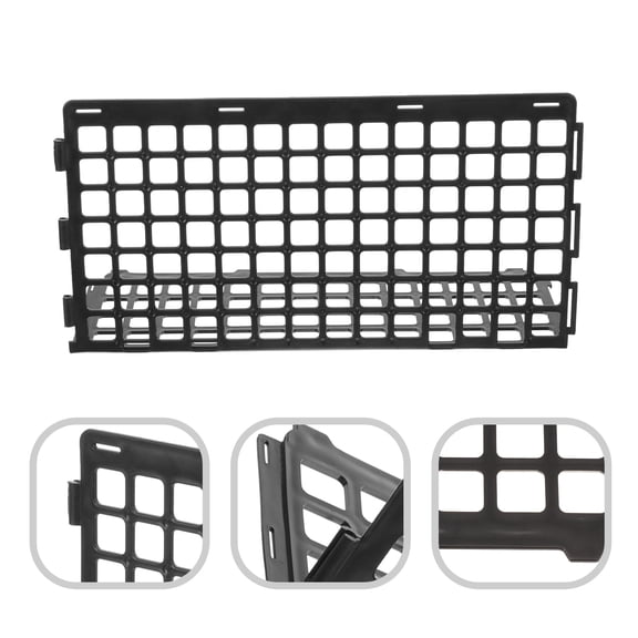 OUNONA 1Set Vegetable Guardrail in Black Plastic for Supermarket Use and Shelf Management 14.6x6.3x4.7in