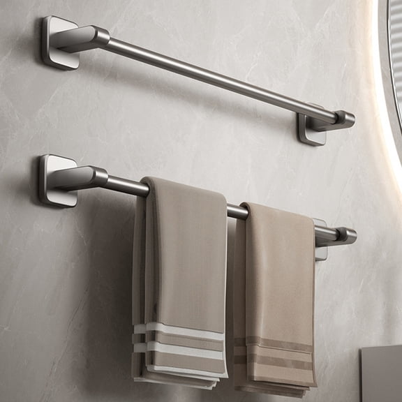 No Drilling Bathroom Wall Towel Rack Metal Organizer Multi-Use Holder for Towels and Slippers Drying