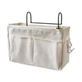 thumbnail image 1 of Multi-functional Bedside Hanging Bag Hanging Pocket Bedroom Magazine Storage Pouch Diaper Toy Holder Baby Tissue Box Home Organizer White, 1 of 9