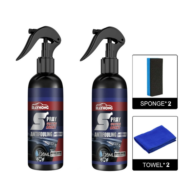 Multi-functional Coating Renewal Agent, Car Coating Agent Spray, 3 in 1  High Protection Quick Car Coating Spray, Plastic Parts Refurbish Agent(2  sets) 