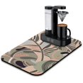 thumbnail image 1 of Multi-functional Coffee Drying Mat, 19.5x12in - Floral Patterned Kitchen Counter Mat & Sink Splash Guard, Perfect for Espresso Machines, Coffee Mat Coffee Pots and Dining Room Decoration, 1 of 7