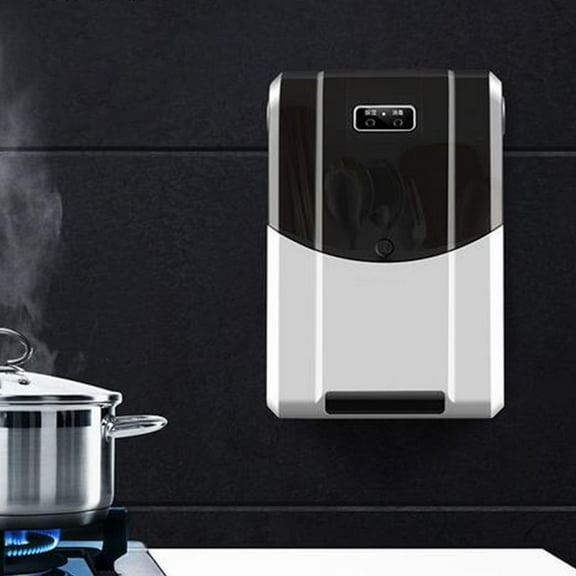 Multi-functional Cutlery Organizer, Household Tableware Wall Hanging Storage, Compartment Box With UV Function, Plastic Material, Space-Saving, Dehumidifying, Easy to Clean, Low Power Consumption