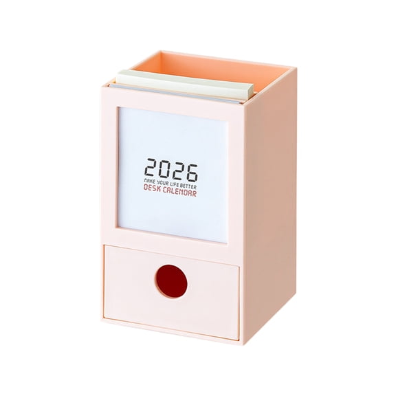 Multi-functional Desktop Organizer with Calendar, Pen Holder, Drawer for Office, Home, and Workspaces