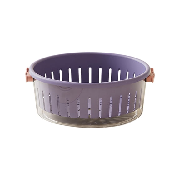 Multi-functional Double-Layer Plastic Washing Basket with Drainage, Vegetable and Fruit Rinse Basket, Household Kitchen Organizer