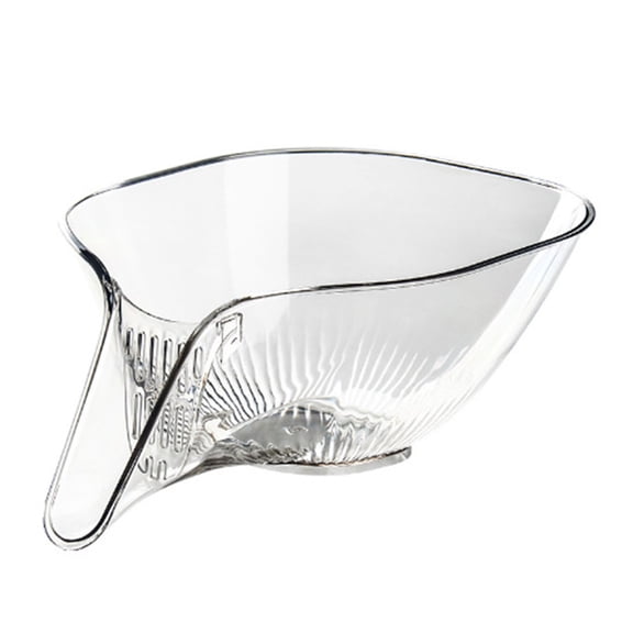 Multi-functional Drain Basket, Drainage Basket Funnel, Fruit Cleaning Bowl with Strainer Container, Multifunctional Vegetable and Fruit Washing Drain Basket (Transparent)