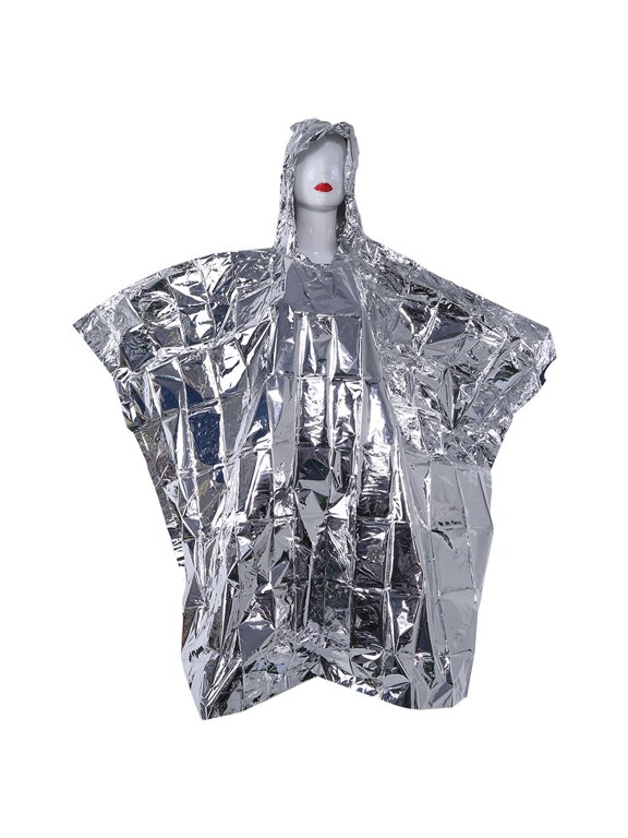 Multi-functional Foil Poncho Raincoat Waterproof Outdoor Survive Blanket