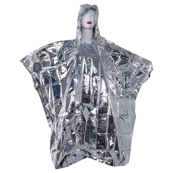 Multi-functional Foil Poncho Raincoat Outdoor Survive Blanket