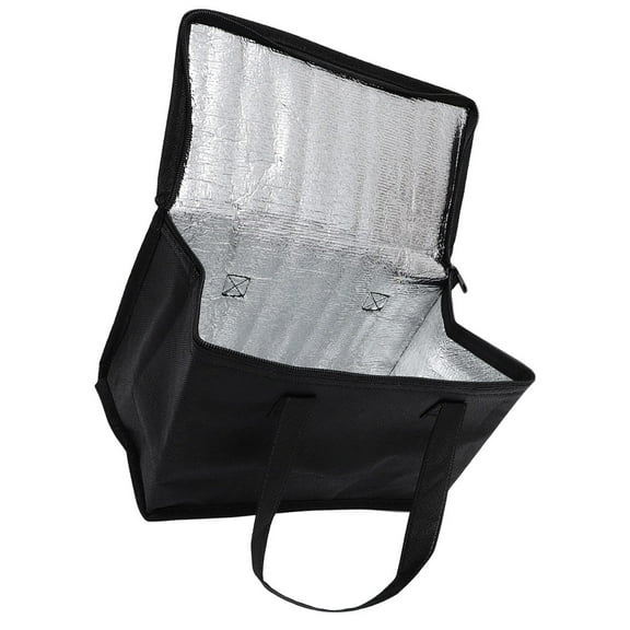 Raindrops Outdoor Insulation Bag Insulated Groceries Large Portable Black