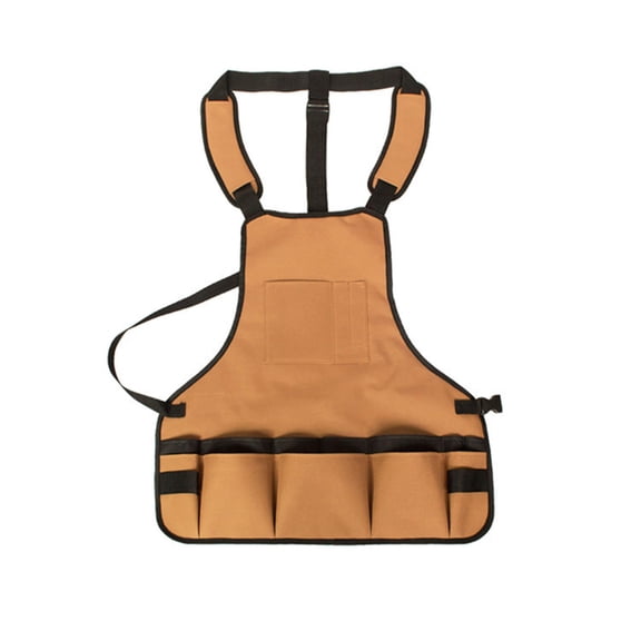 Multi-functional Polyester Garden Tool Apron with Pockets, Professional Waterproof Work Clothes for Gardening and DIY, Durable Heavy Duty Tool Organizer