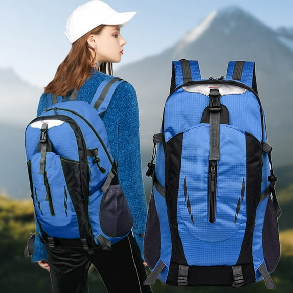 Multi-functional Hiking Backpack with Laptop Compartment & Water Bottle Pouch, 50l Capacity Durable Polyester Daypack for Outdoor Sports, Travel, and Commuting,Vsgery