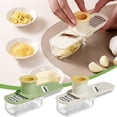 thumbnail image 1 of Multi-functional Household Stainless Steel Grater, Slicer and Grinder Tool, Ginger and Garlic Hand Guard, for Vegetable Preparation, Kitchen Tasks, Food Processing, Beige, 1 Pc, by IHXORA, 1 of 8