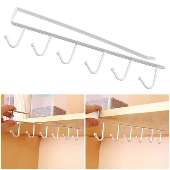 Multi-functional Kitchen Storage Rack Cupboard Shelf Hanging Hook Wardrobe Organizer Holder